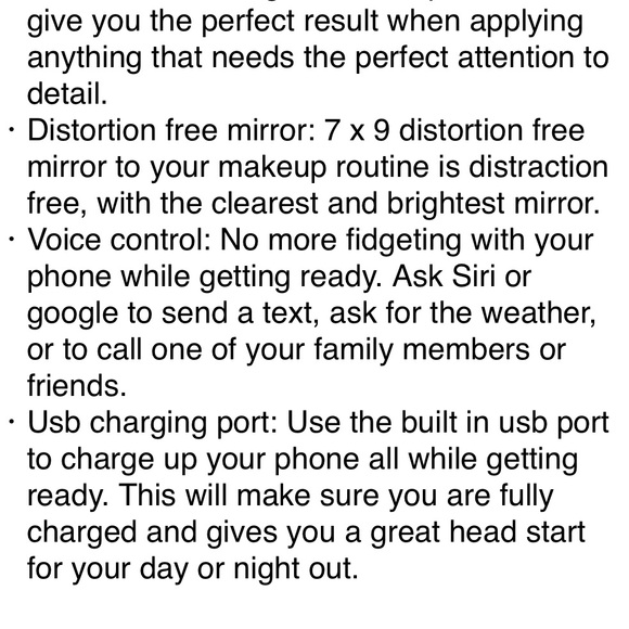 Ihome bluetooth mirror with LED lighting. Paid 80. Brand new still in box. - Picture 5 of 5